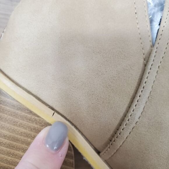 Tan pointy toe ankle coastal cowgirl boot new! - Picture 6 of 7